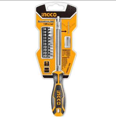 Juego de destornilladores de eje flexible de 12 piezas