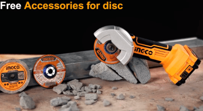 MINI AMOLADORA 20V 76mm +DISCOS+LLAVE