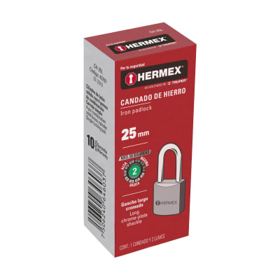  Candado de hierro arco largo, Hermex