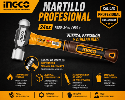 Martillo Constructor 24oz