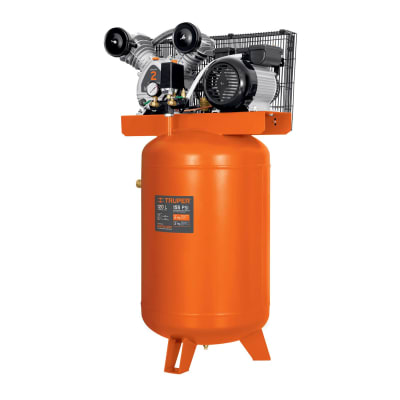 Compresora de banda vertical 120 litros Truper