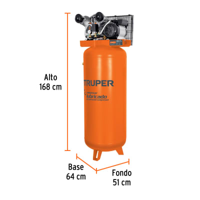 Compresora lubricada de banda, 240 L