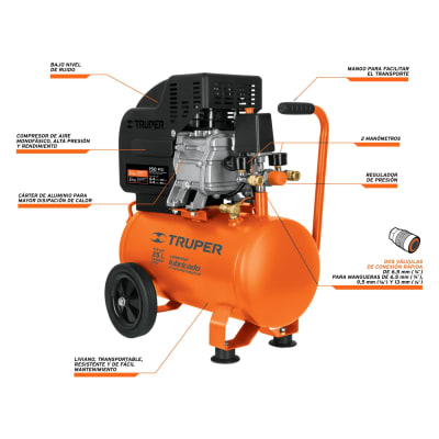  Compresora lubricada de 25 litros Truper