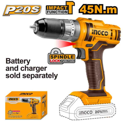 TALADRO CON PERCUTOR 20V 45N.m SOLO