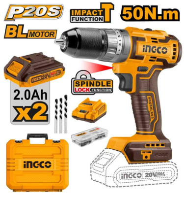 TALADRO PERCUTOR INALAMBRICO 50N.M