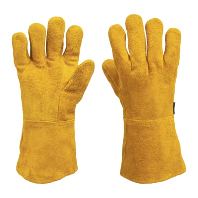 Guantes de carnaza, largos, unitalla, Truper
