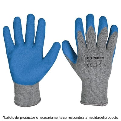 Guantes textiles con recubrimiento de látex rugoso