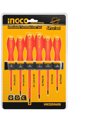 SET DESARMADORE S CON AISLANTE 6 PIEZAS
