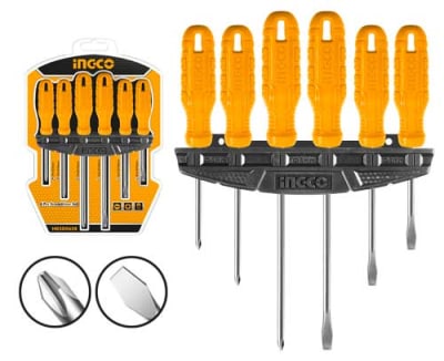 JUEGO DE DESTORNILLADO R 6PIEZAS AMARILLO