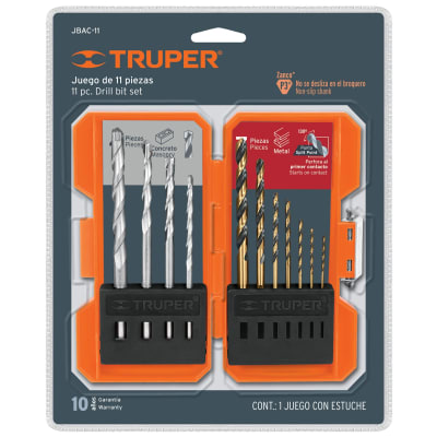Juego de 11 brocas para concreto/metal Truper