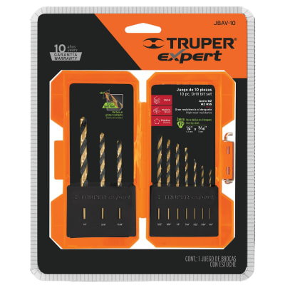 Juego de 10 brocas para metal, Truper