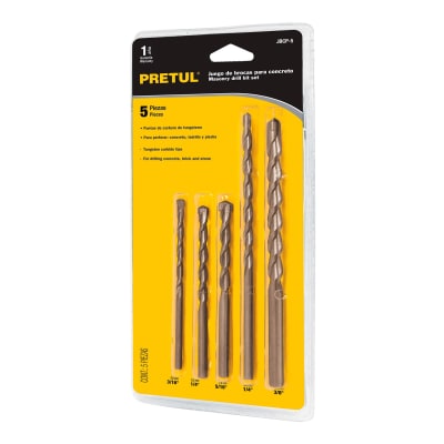 JUego de 5 brocas para concreto, Pretul.