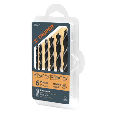 Juego de 6 brocas para madera Truper