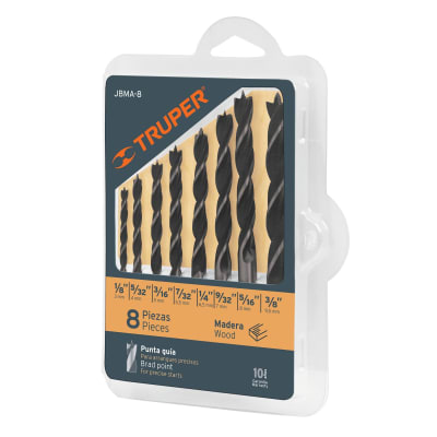 Juego de 8 brocas para madera Truper