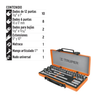 Juego de 25 piezas mixto Truper