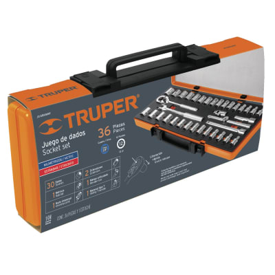 Juego de 36 piezas mixto 3/8