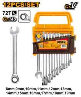 12PCS / SET DE LLAVE DE TRINQUETE