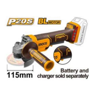 Amoladora Angular 4½'' a Batería de Litio 20V a