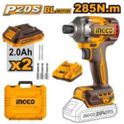 ATORNILLADOR DE IMPACTO INALAMBRICO 20V 285N.m.+2BAT+C ARGADOR