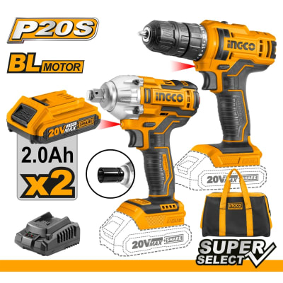 Kit llave de impacto 20V Ingco