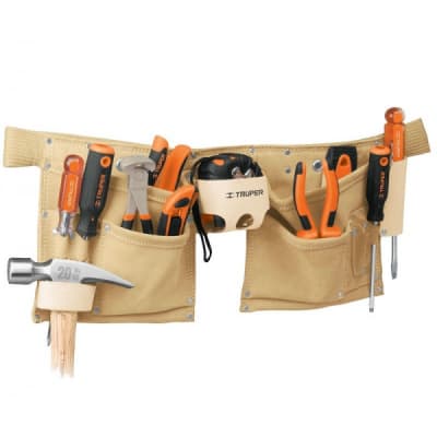 Cinturon porta herramientas de carnaza Truper