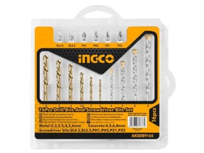 SET BROCAS CONCRETO/MET AL 16PIEZAS+6 PUNTAS