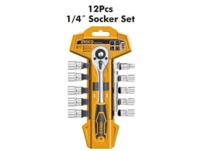 JUEGO DE 10 DADOS 1/4 DE 5 A 14 MM CON MANIJA CRIQUE YPROLONGADOR