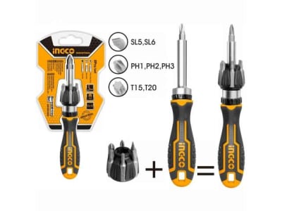 SET DESARMADOR PUNTAS INTERCAMBIABL ES RATCHET 8EN1