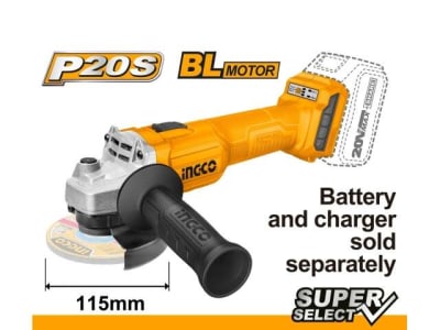 AMOLADORA ANGULAR 20V ESMERIL INALAMBRICO INGCO