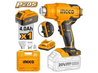 Pistola de Calor 20V CON BATERIA 4.0Ah y cargador