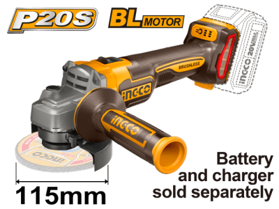 Amoladora Angular 4½'' a Batería de Litio 20V