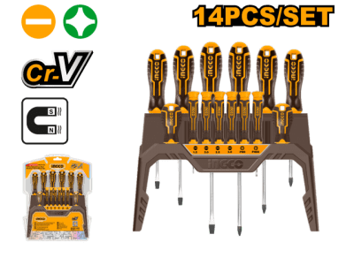 Juego de 14 destornilladores y destornilladores de precisión