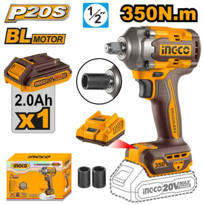 LLAVE DE IMPACTO 20V 350Nm +BAT+CARGADO R+SOCKETS