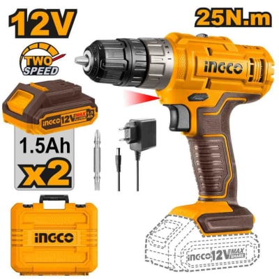 TALADRO INALAMBRICO 12V 25N.m +2BAT+CARGAD OR