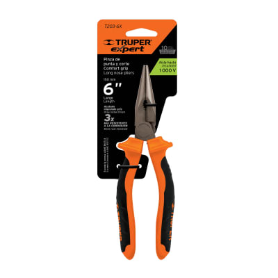  Alicate de punta y corte, confort grip Truper