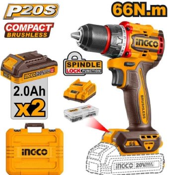 TALADRO INALAMBRICO 66N.M.+BAT+CA RGADOR+MALE TIN