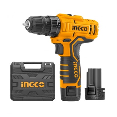 Taladro atornillador de 12V en maleta Ingco