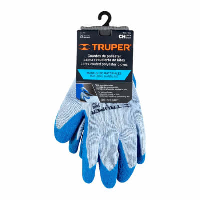 Guantes textiles con recubrimiento de látex rugoso