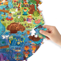 Puzzle 150pcs Redondo, Un dia en el bosque