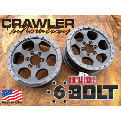 Crawler Innovations 6 Bolt Wheel Pair - 2.2'' - 1'' Width (2)
