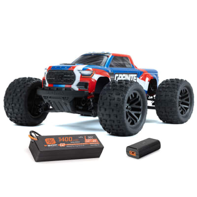 Arrma Granite Grom MEGA 4WD 380 Brushed 1/18 Monster Truck RTR (Blue) w/SLT2 2.4GHz Radio, Battery &