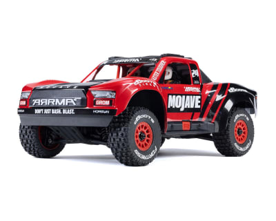 Arrma Mojave Grom MEGA 4WD 380 Brushed 1/18 Electric Desert Truck RTR (Red/Black) w/SLT2 2.4GHz Radi