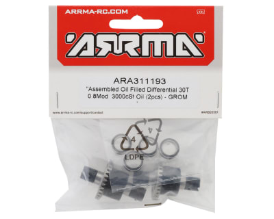 Assembled Oil Filled Differential 30T 0.8Mod, 3000cSt Oil (2): GROM