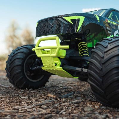 Arrma Gorgon 4X2 MEGA 550 Brushed 1/10 Monster Truck RTR (Yellow) w/SLT2 2.4GHz Radio, Battery & Cha