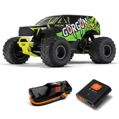 Arrma Gorgon 4X2 MEGA 550 Brushed 1/10 Monster Truck RTR (Yellow) w/SLT2 2.4GHz Radio, Battery & Cha