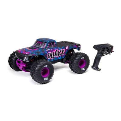 Arrma Quake 223S DSC 1/10 RTR Brushless 2WD Monster Truck (Purple) w/SLT2 2.4GHz Radio