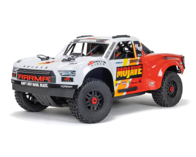 Arrma MOJAVE 4S BLX Brushless 1/8 4WD RTR Electric Desert Truck (White/Red) w/Spektrum SLT3 2.4GHz R