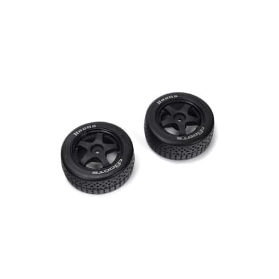 Arrma DBoots Hoons 35/085 2.4 Belted 5-Spoke Pre-Mounted Tires (2) (Silver) w/14mm Hex