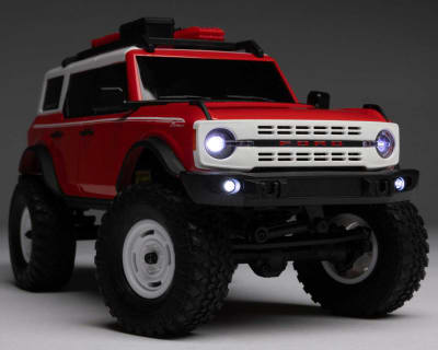 Axial SCX24 Ford Bronco Hard Body 1/24 4WD RTR Scale Mini Crawler (Heritage Red) w/2.4GHz Radio, Bat