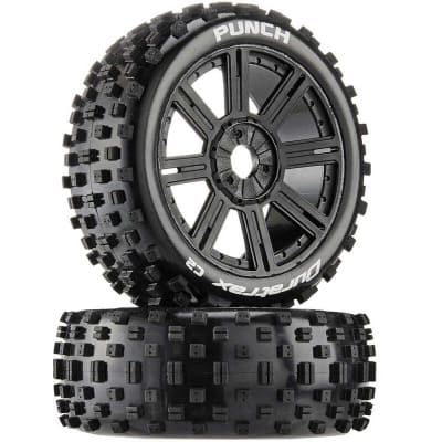 Punch C2 Mounted Buggy Spoke Tires, Black (2)